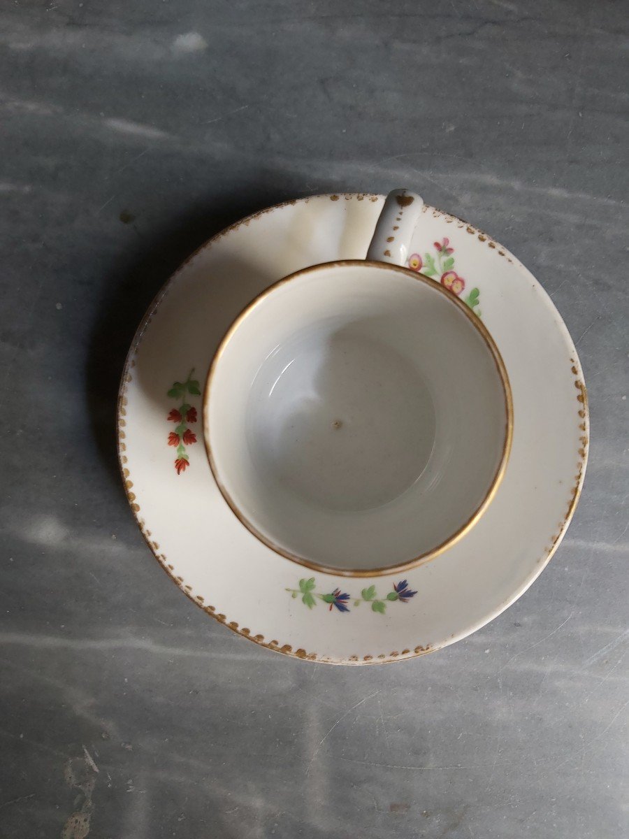 Manufacture De Locré - Litron Cup And Its Saucer - Eighteenth Century-photo-1