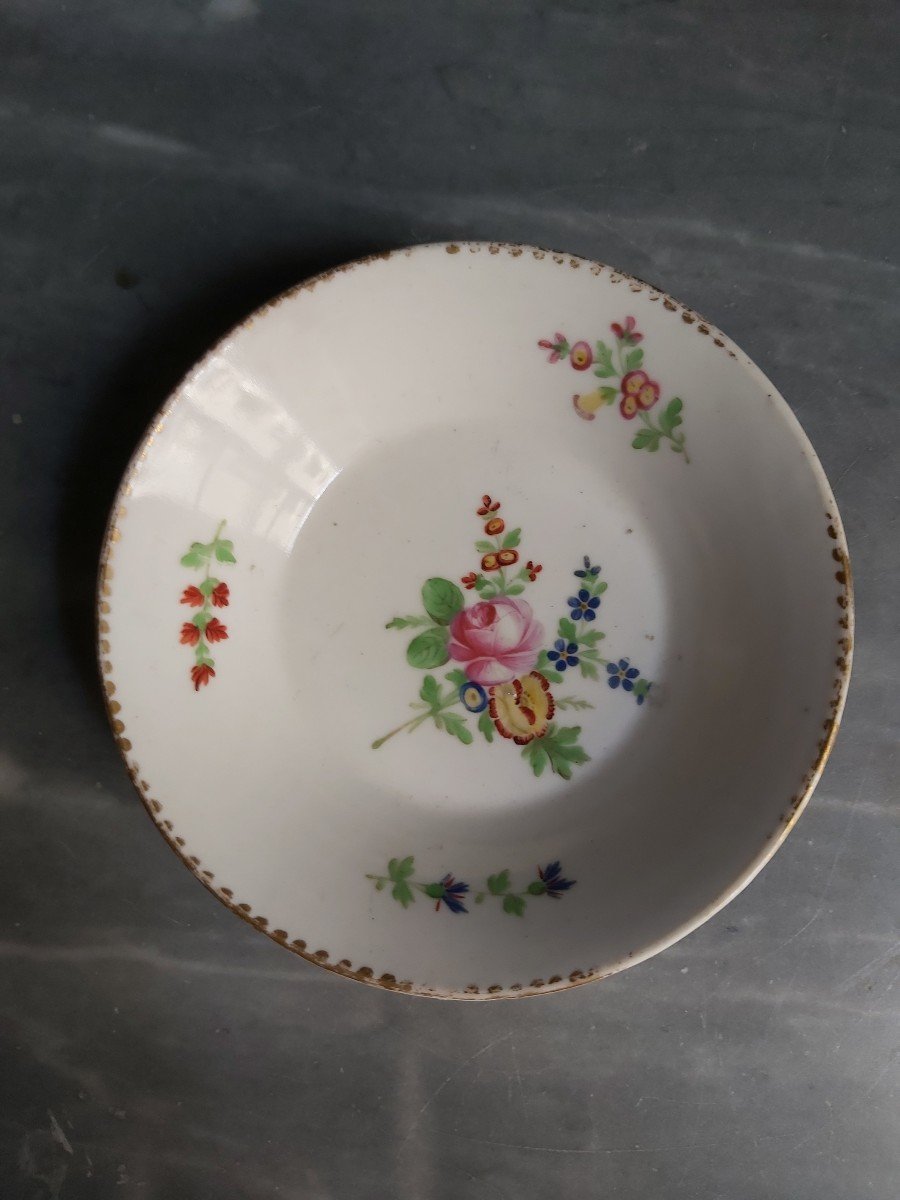 Manufacture De Locré - Litron Cup And Its Saucer - Eighteenth Century-photo-2