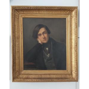 Romantic School - Portrait Of Young Man Early Nineteenth