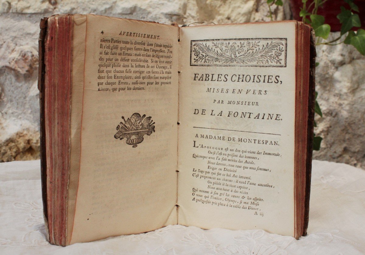 Livre Des Fables De La Fontaine édition De 1759