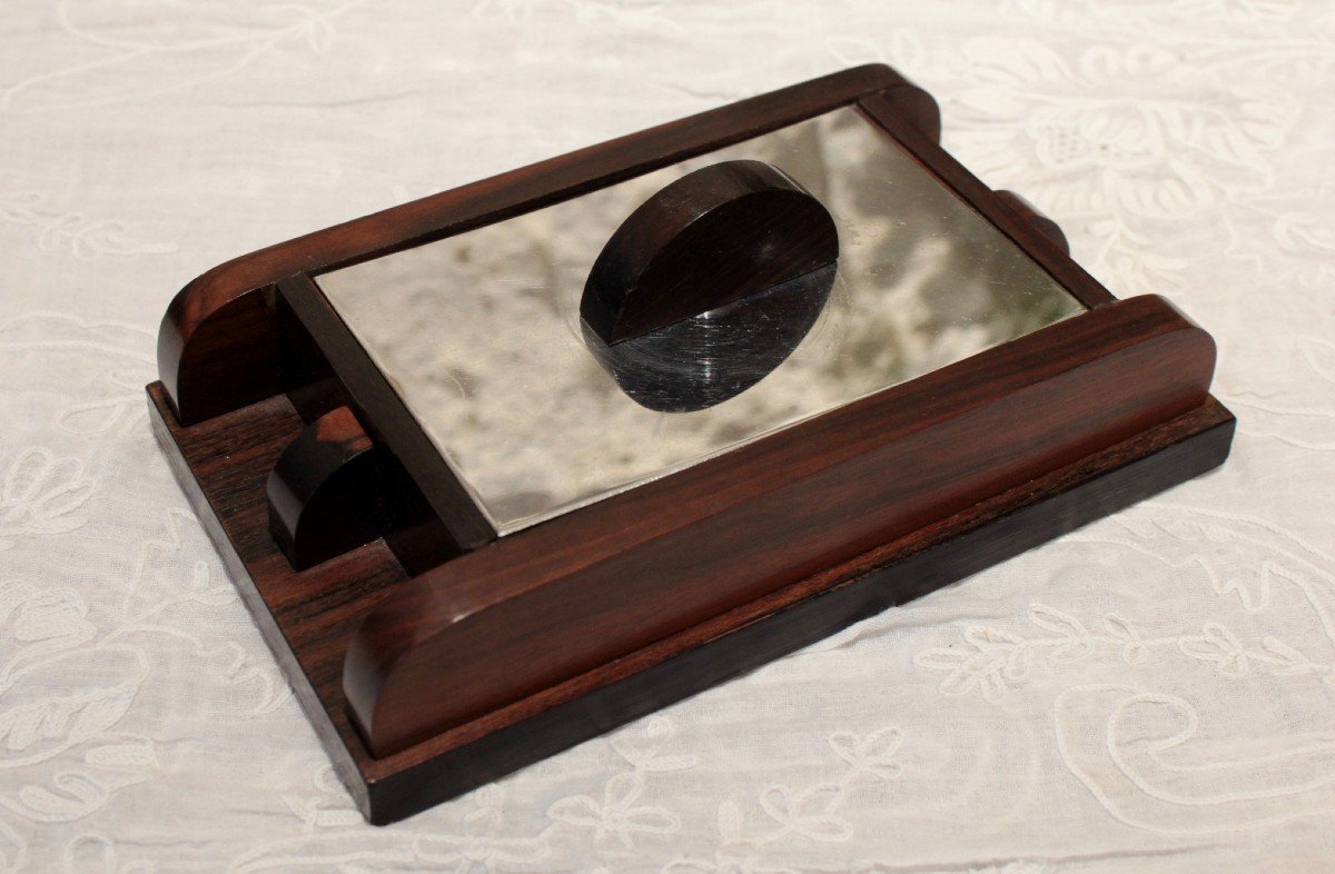 Art Deco Rosewood And Metal Box Circa 1930