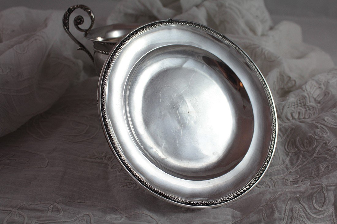 Sterling Silver Cup And Saucer 'old Man' Or 'michelangelo' Hallmark (1819-1838)-photo-6