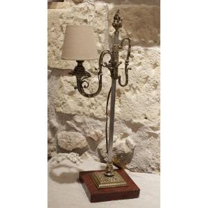 Lampe Réglable En Bronze Et Marbre Début 20ème Siècle