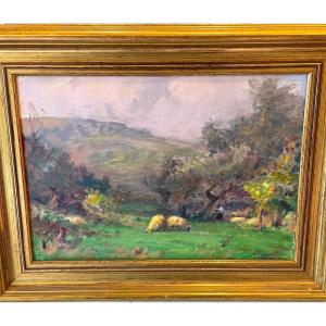 George Richard Cordingley - Huile Sur Panneau 