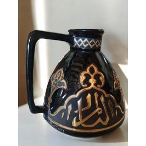 Vase Montieres décor Moyen Orient Art déco 