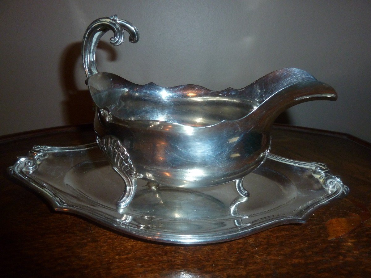 Silver Sauce Boat - Flamant Et Fils-photo-1