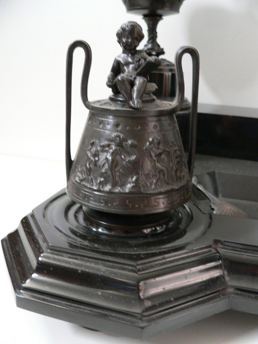 Writing Desk In Marble And Bronze XIX-photo-5