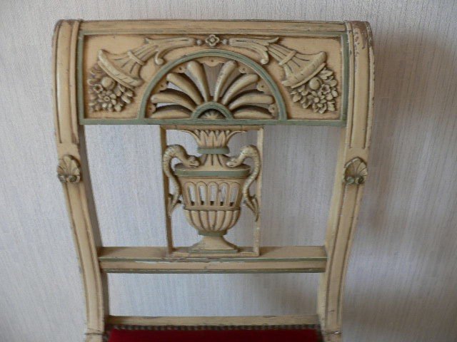 Louis XVI Period Painted Wooden Chair-photo-1