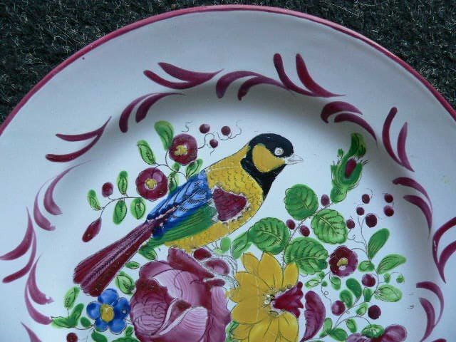 19th Century Islettes Earthenware Plate With Tit Decoration-photo-4