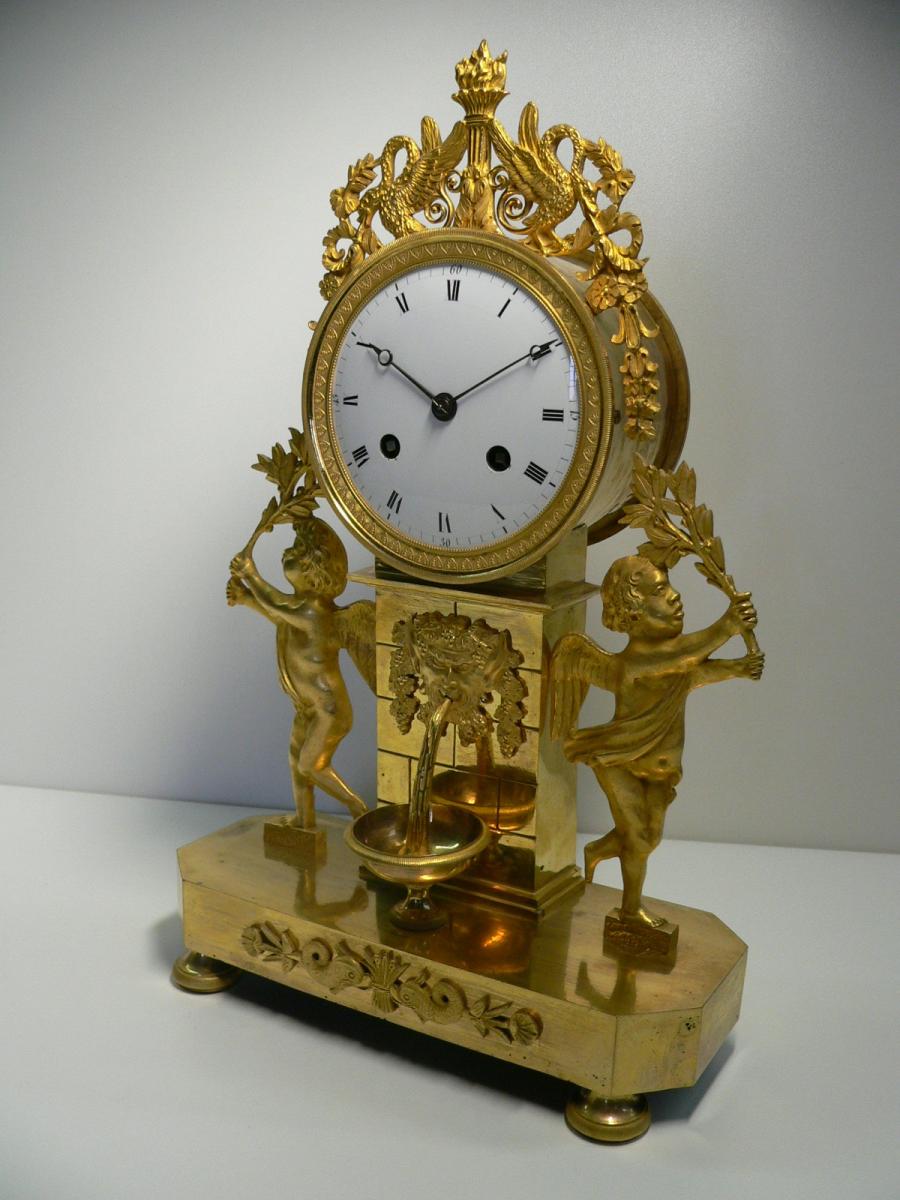 Pendulum Gilt Bronze Louis XVI-photo-2