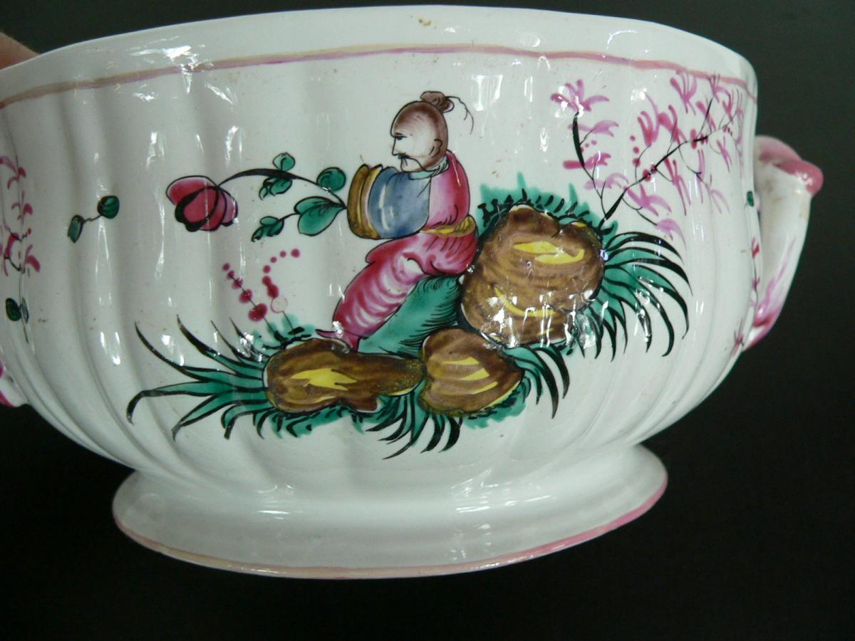 Earthenware Tureen From Lunéville Eighteenth Chinese Decor-photo-4