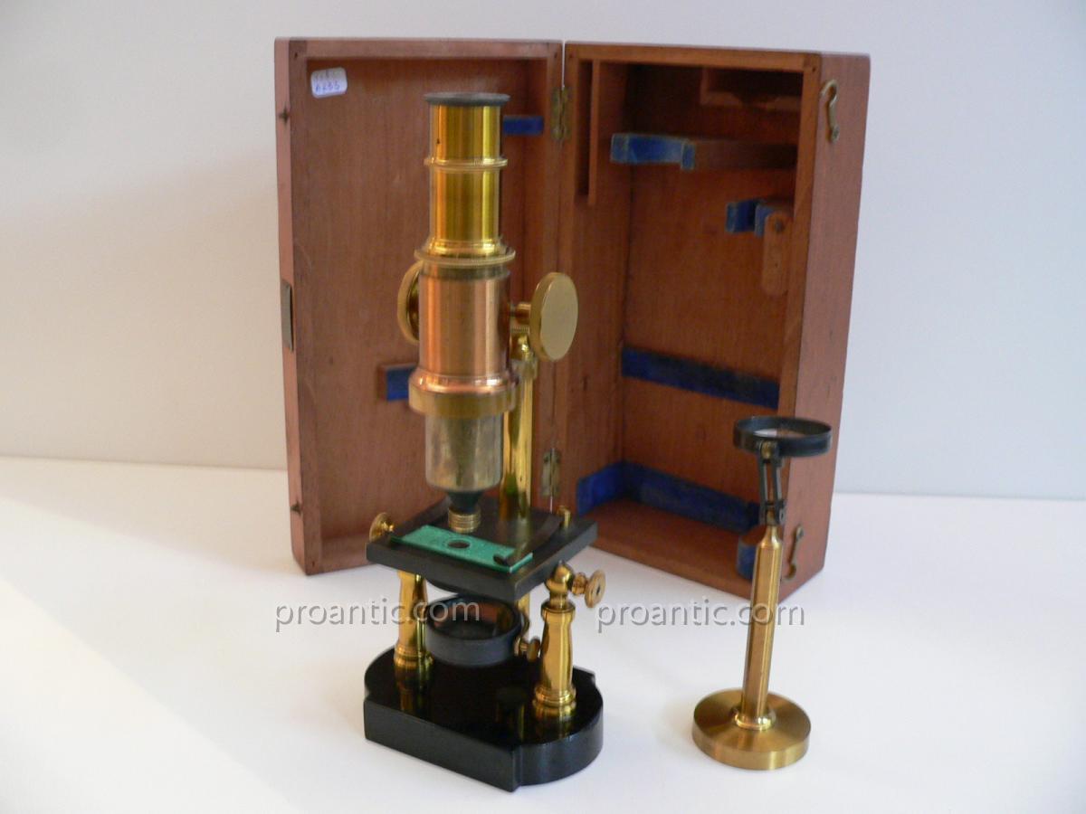 Ancient Microscope Optician Electrician Nineteenth-photo-2