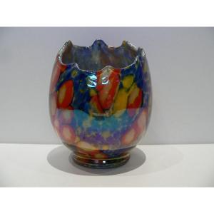 1950s Multicolored Glass Pencil Holder