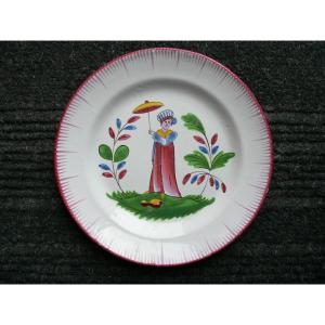 19th Century Earthenware Plate From Islettes