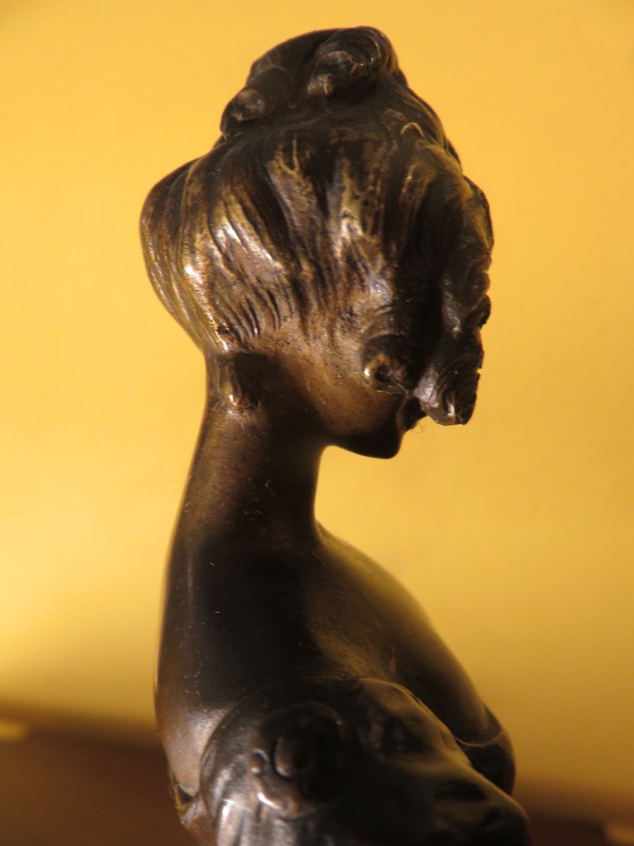 Bronze " femme aux anglaises "signé Louis Sosson  -photo-7