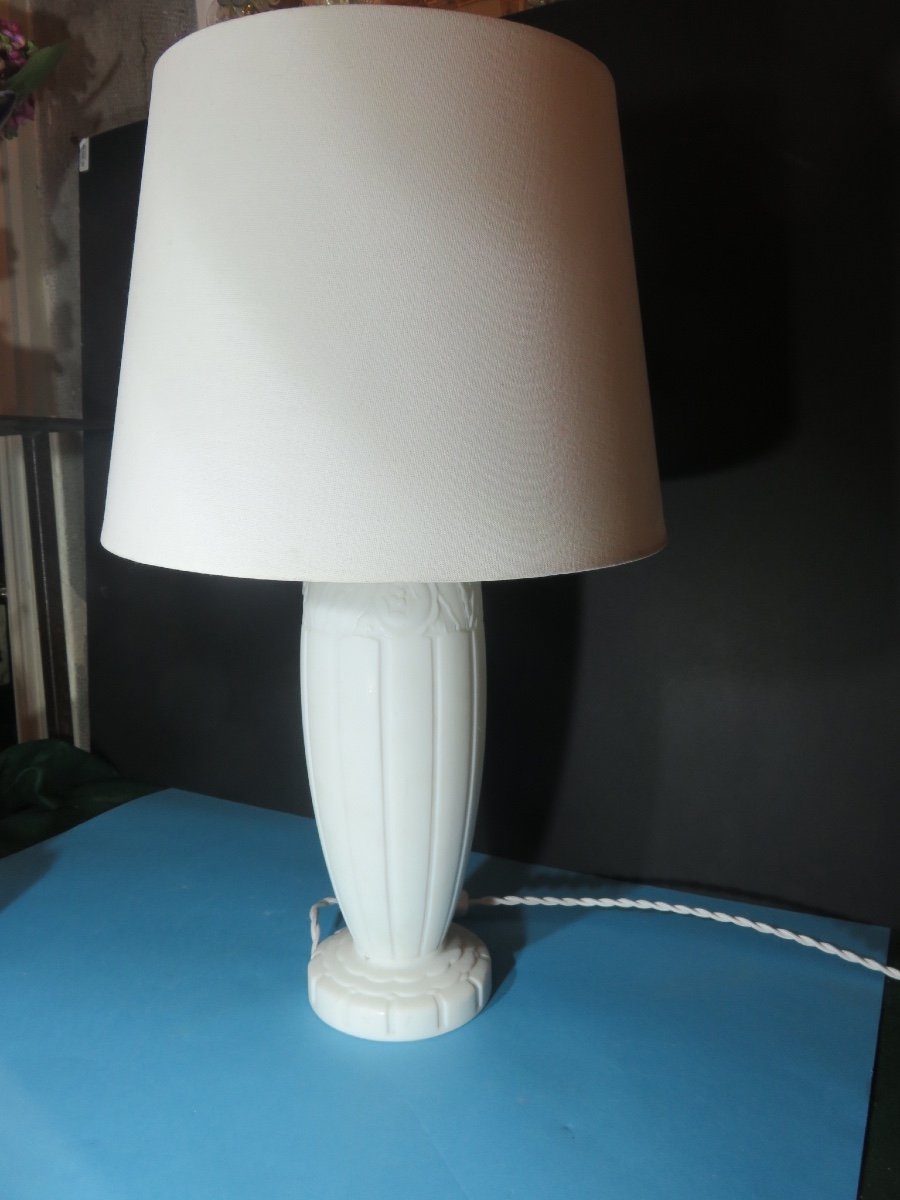 Art Deco Style Opaline Lamp Base-photo-2