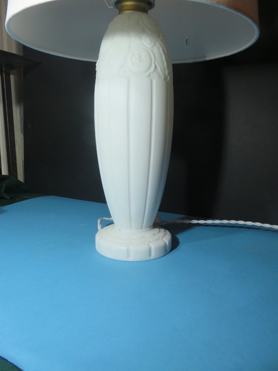 Art Deco Style Opaline Lamp Base-photo-2