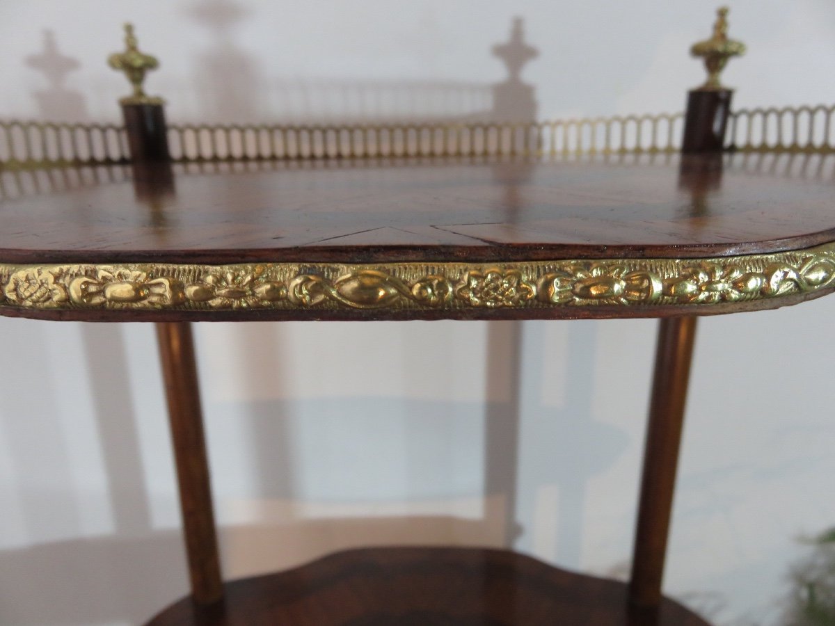 Small Napoleon III Style Bolster With Three Inlaid Trays-photo-6