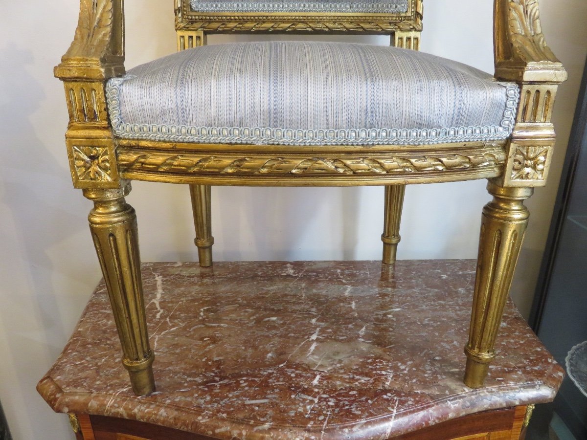 Fauteuil d'Enfant De Style Louis XVI d'époque XIX ème-photo-6