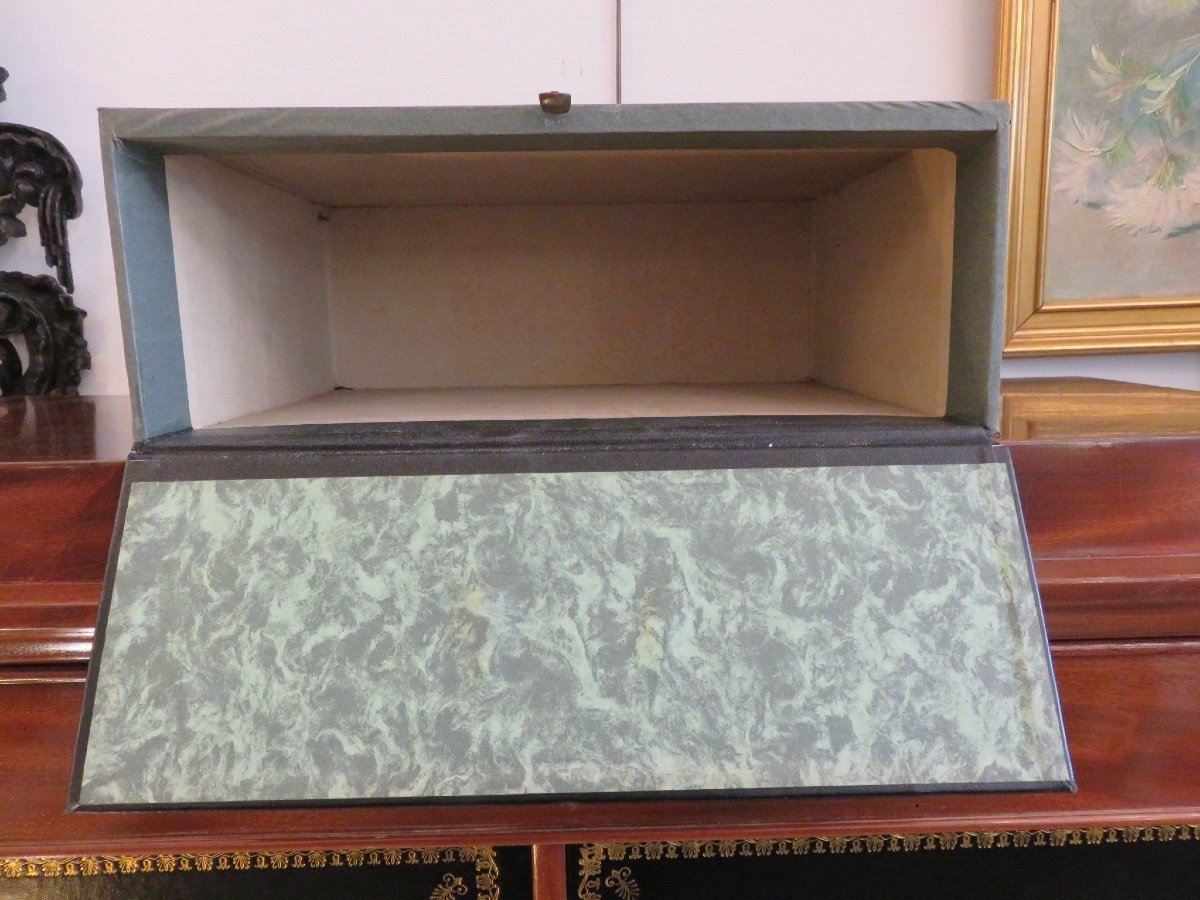 Mahogany Cardboard Box With Double Columns (16 Boxes) Late 19th Century-photo-7