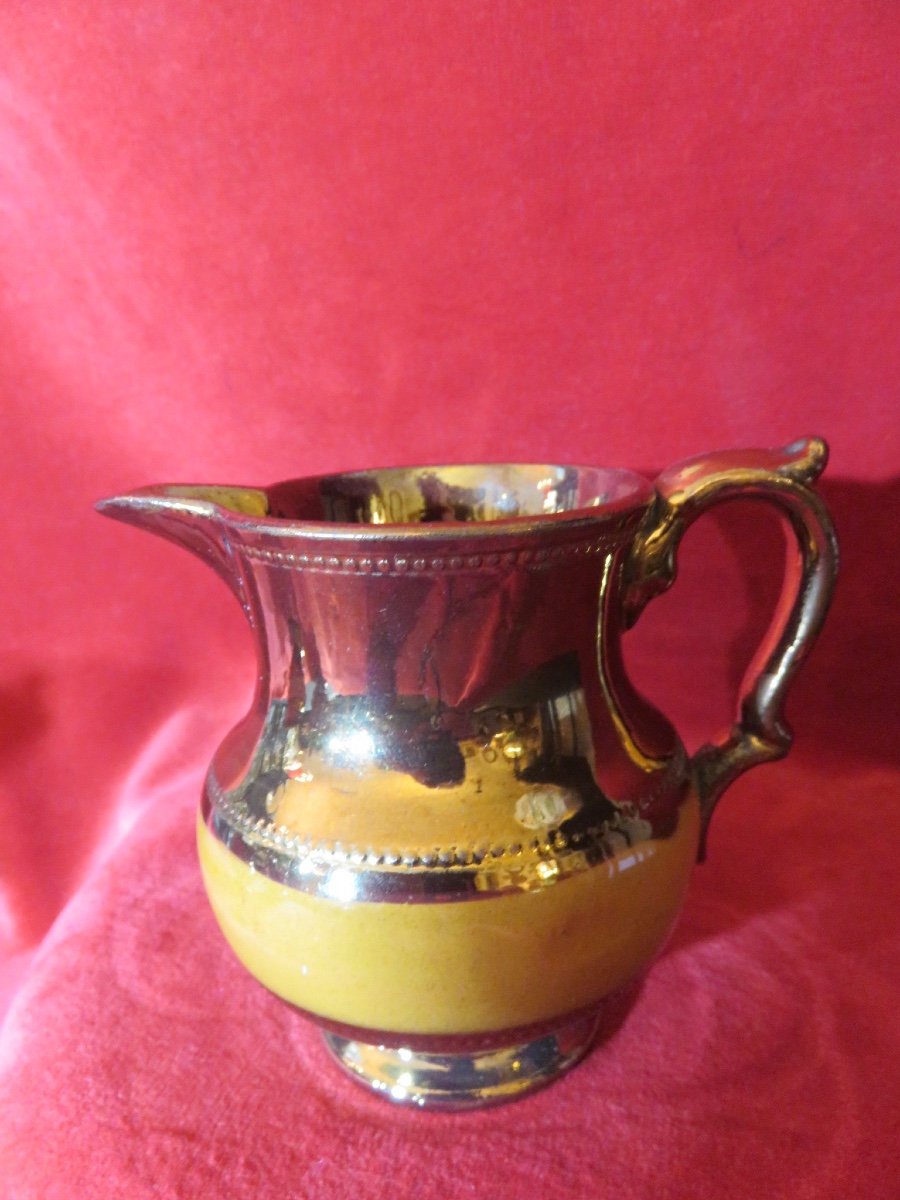 Four Milk Pots In Glossy English Earthenware From Jersey 19th Century-photo-3