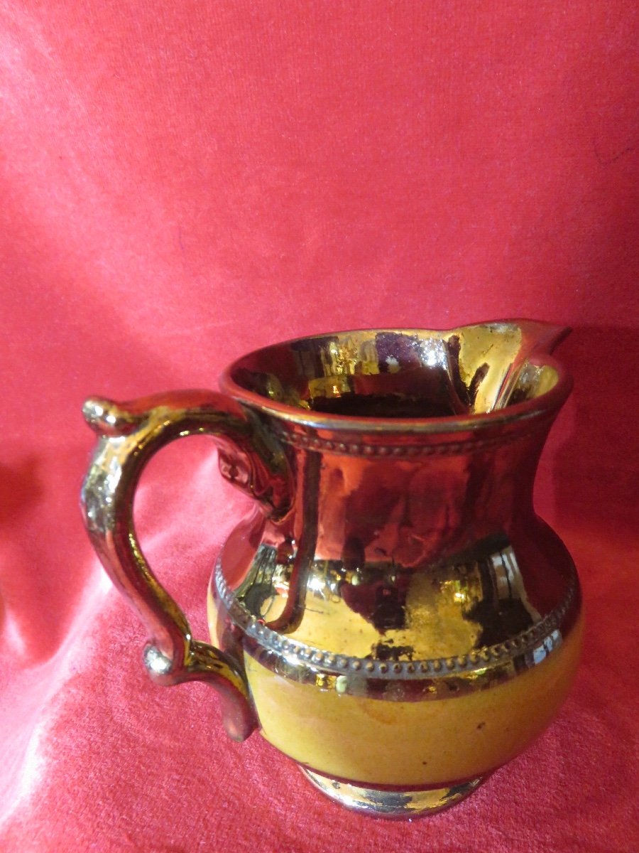 Four Milk Pots In Glossy English Earthenware From Jersey 19th Century-photo-4