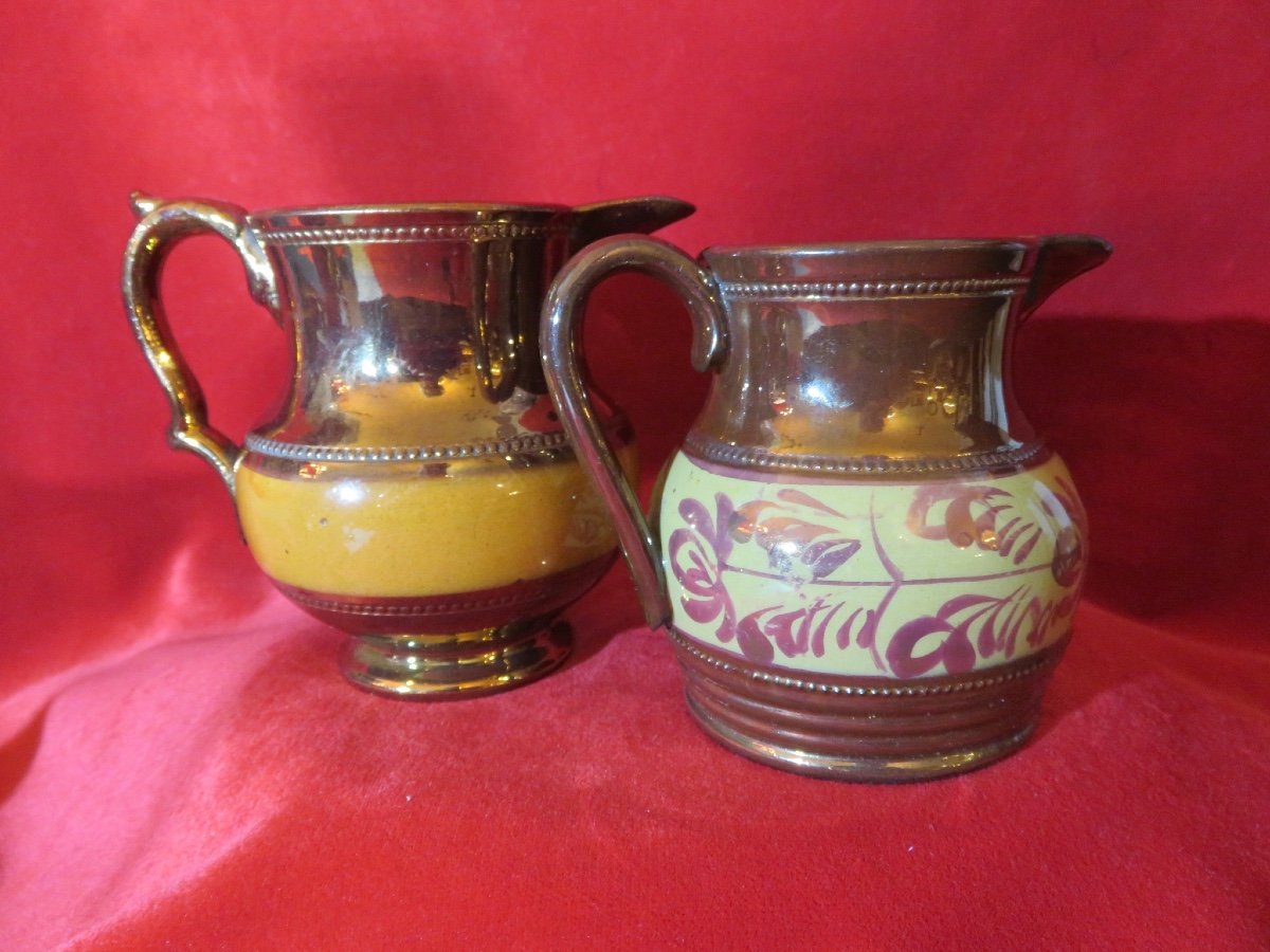 Four Milk Pots In Glossy English Earthenware From Jersey 19th Century-photo-8