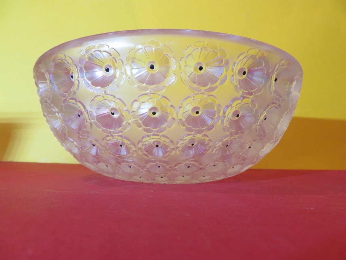 Lalique France : Coupe en cristal , creuse , modèle " Nemours " crée par R.Lalique -photo-4