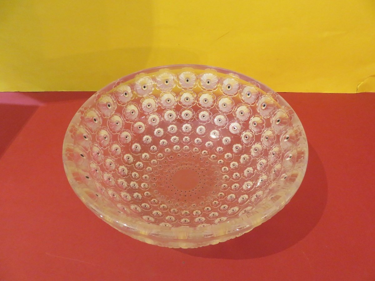 Lalique France : Coupe en cristal , creuse , modèle " Nemours " crée par R.Lalique -photo-4