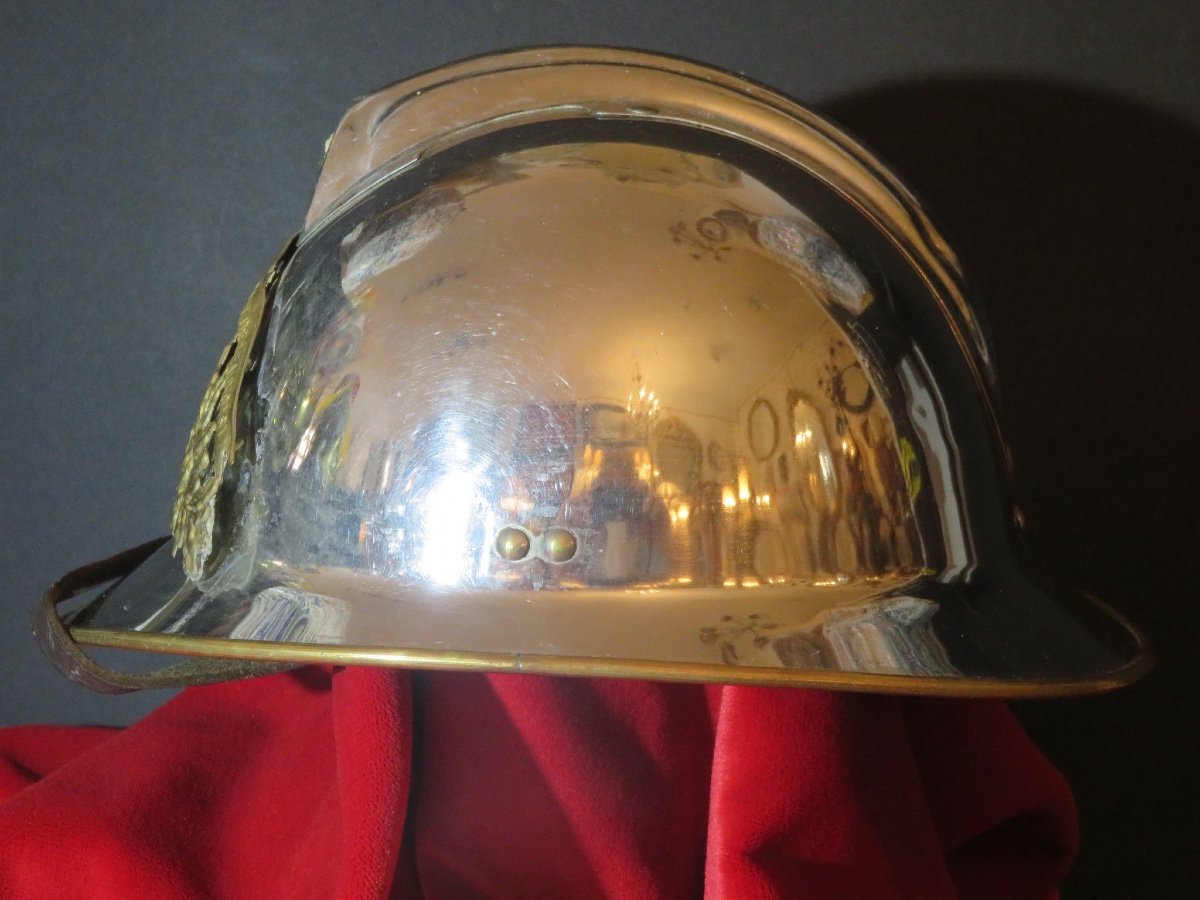 Pont-de-beauvoisin Firefighter Helmet 40s/50s-photo-3