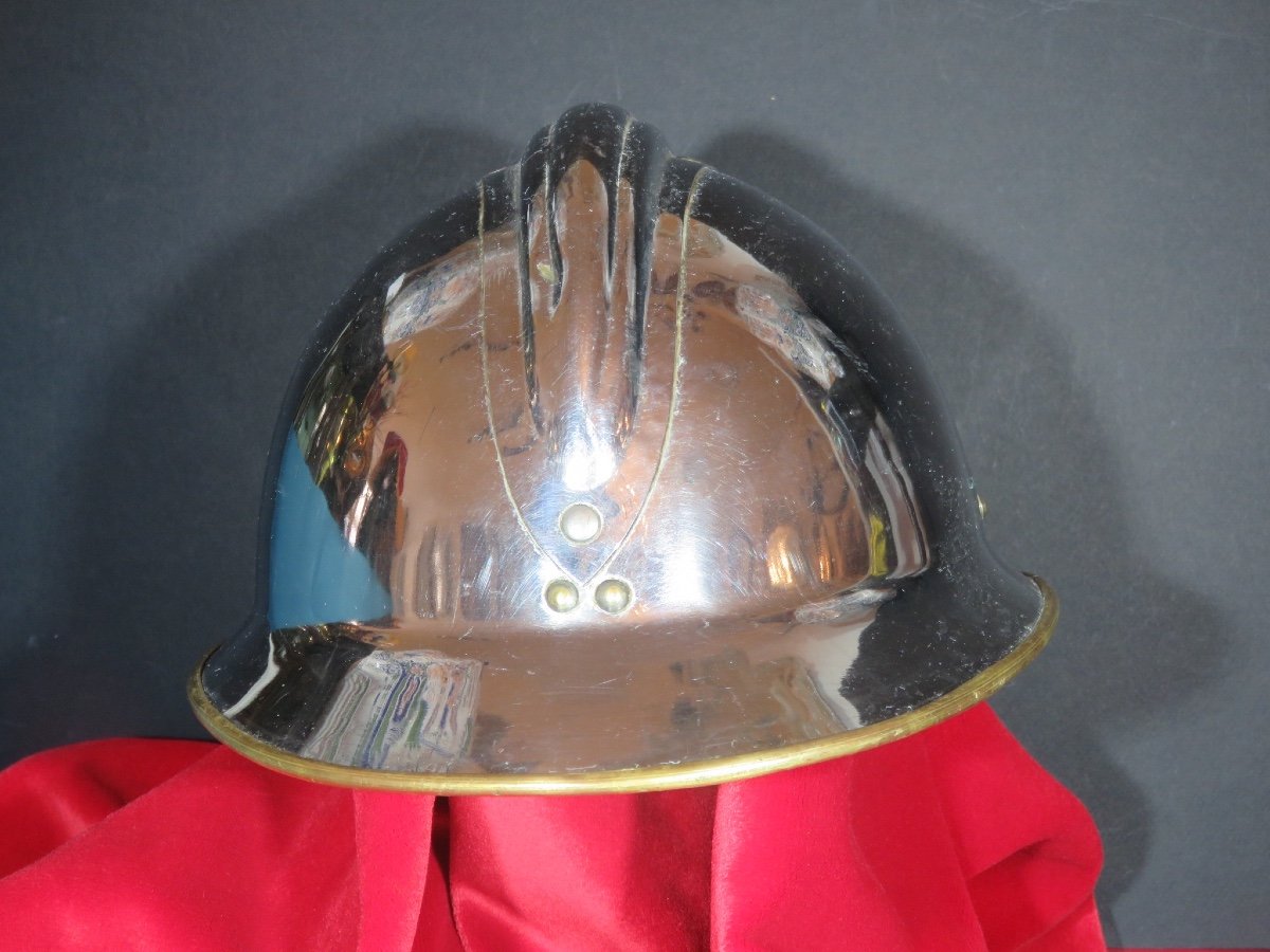 Pont-de-beauvoisin Firefighter Helmet 40s/50s-photo-4