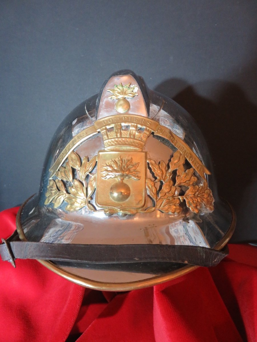 Pont-de-beauvoisin Firefighter Helmet 40s/50s-photo-1