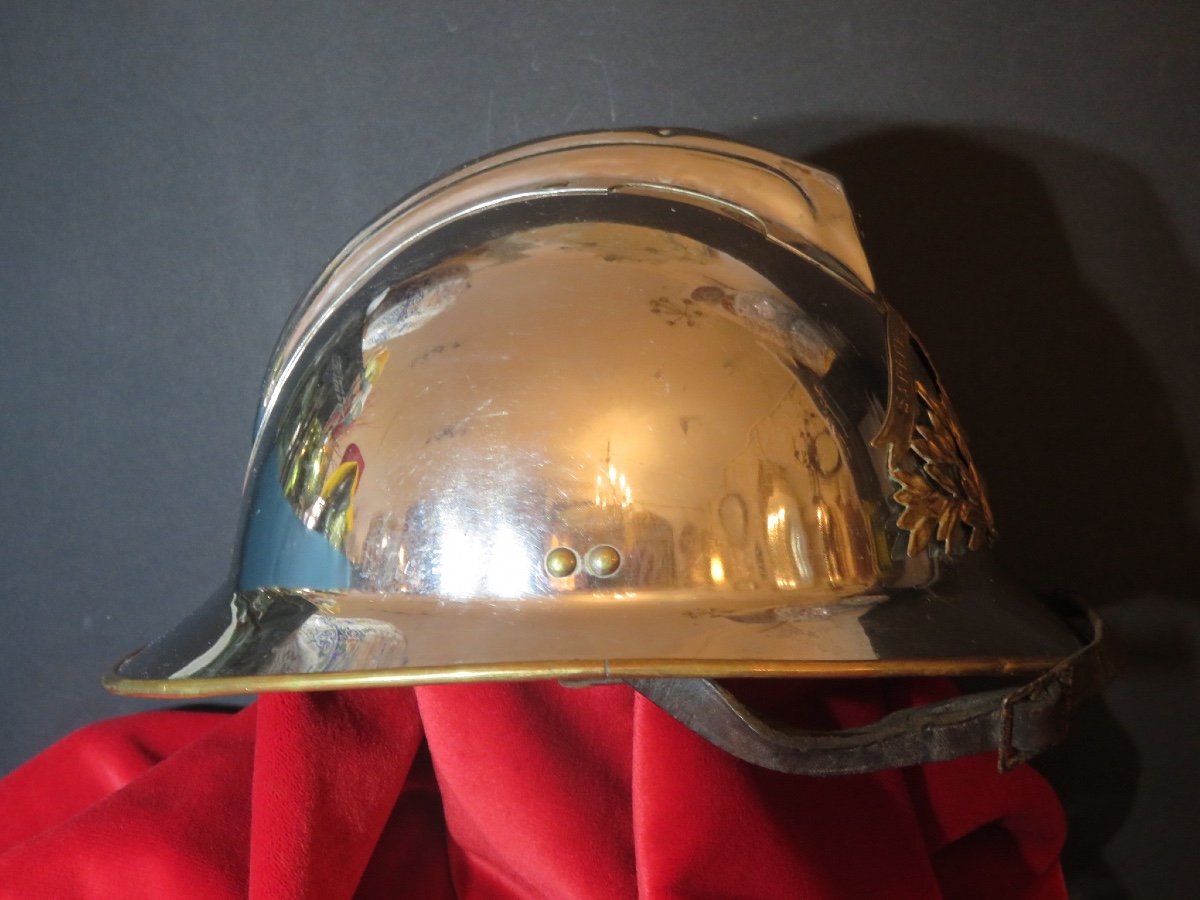 Pont-de-beauvoisin Firefighter Helmet 40s/50s-photo-5