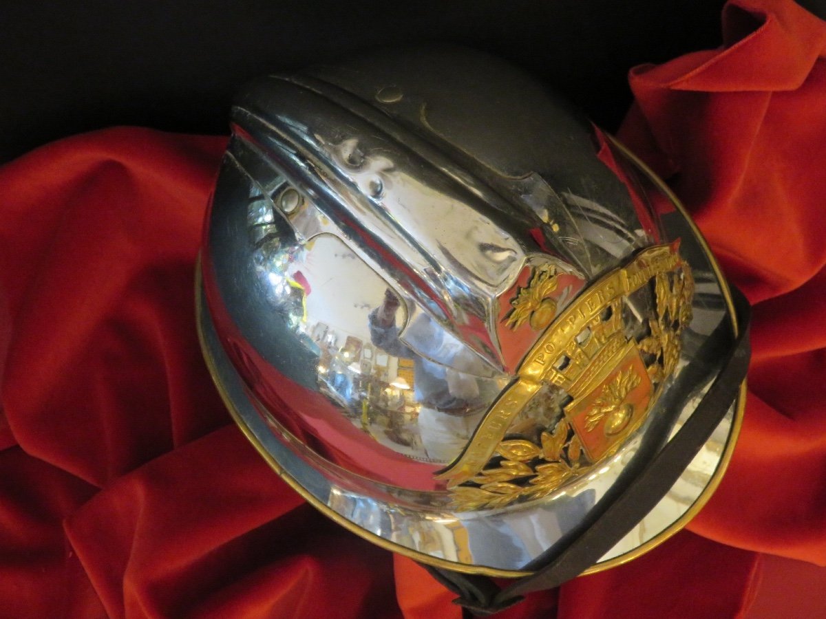 Pont-de-beauvoisin Firefighter Helmet 40s/50s-photo-6