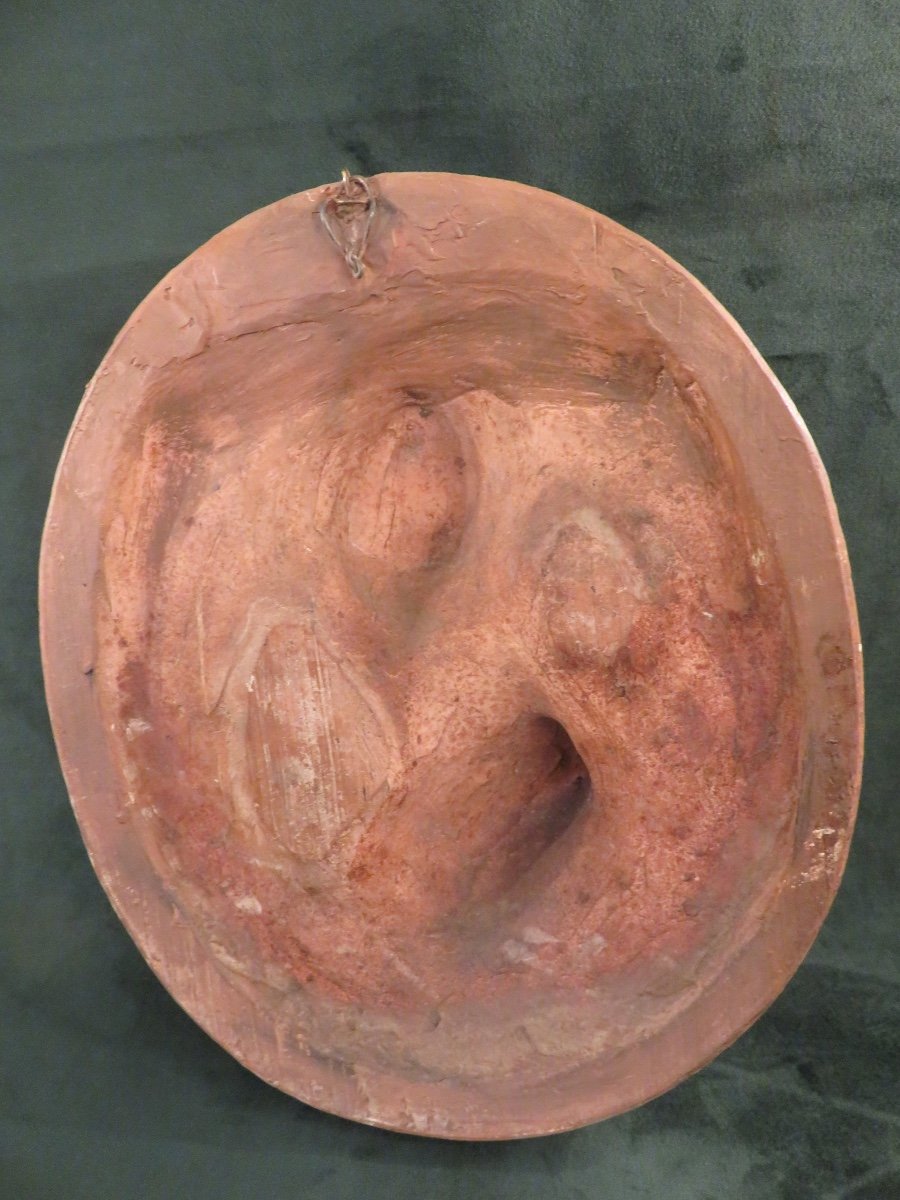 Terracotta Medallion Depicting The Loss Of Alsace Lorraine, Signed By Violet De Modersitzky-photo-3