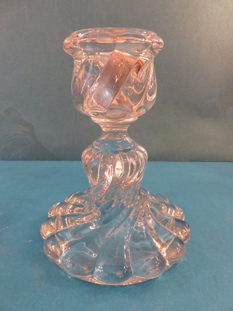 Candle Holder, Tealight Holder, In Baccarat Crystal, Bamboo Torso Model -photo-5