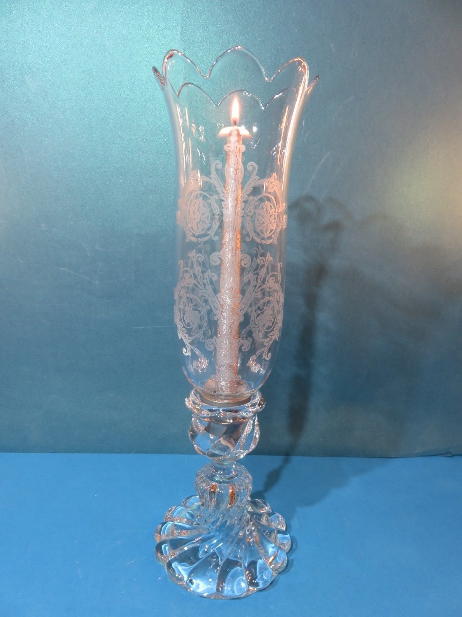 Candle Holder, Tealight Holder, In Baccarat Crystal, Bamboo Torso Model -photo-6