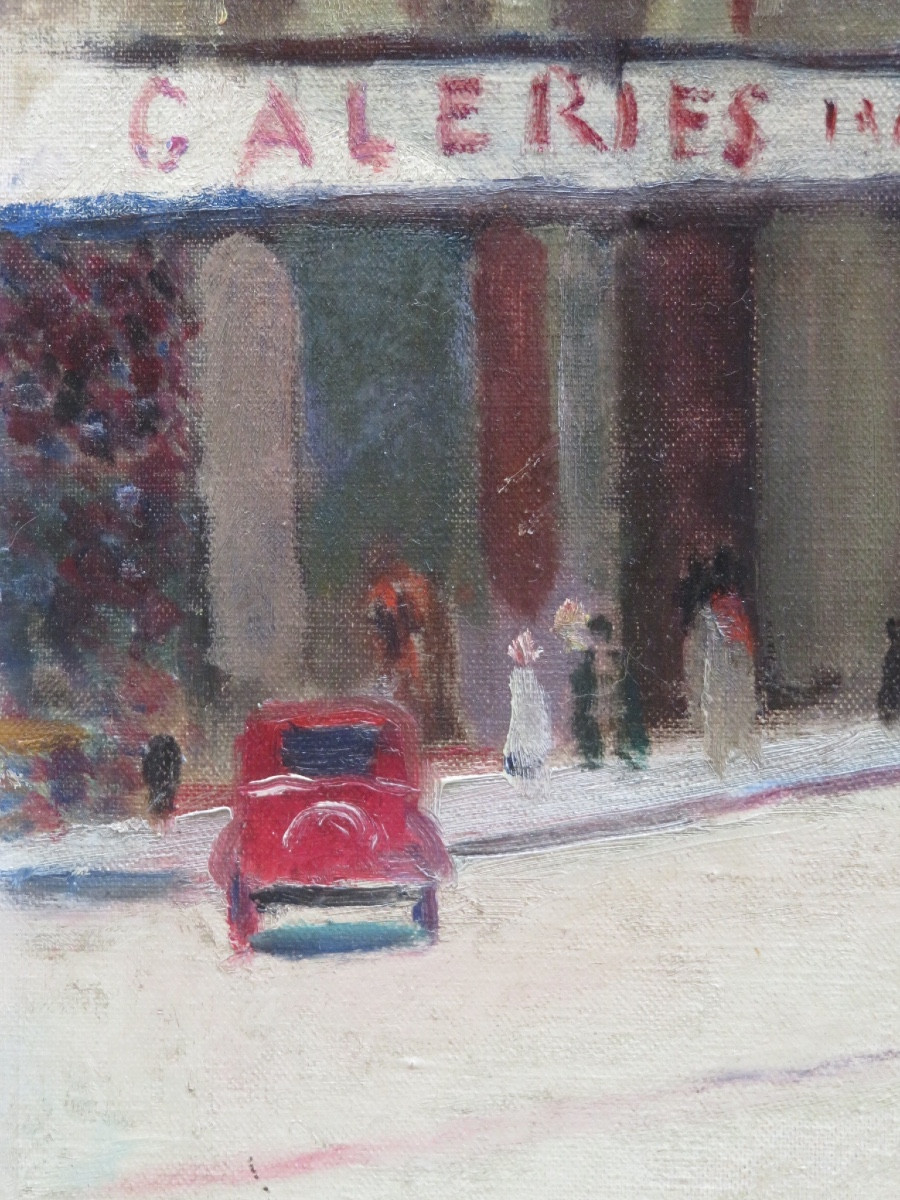 René Ruby (1908-1983): Place Grenette In Grenoble, Oil On Canvas Signed -photo-4