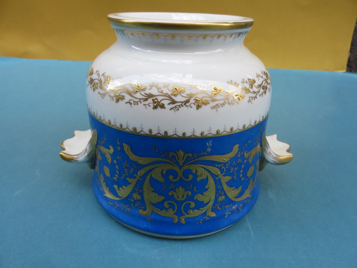 Polychrome And Gold-plated Porcelain Cooler By Camille Le Tallec -photo-2