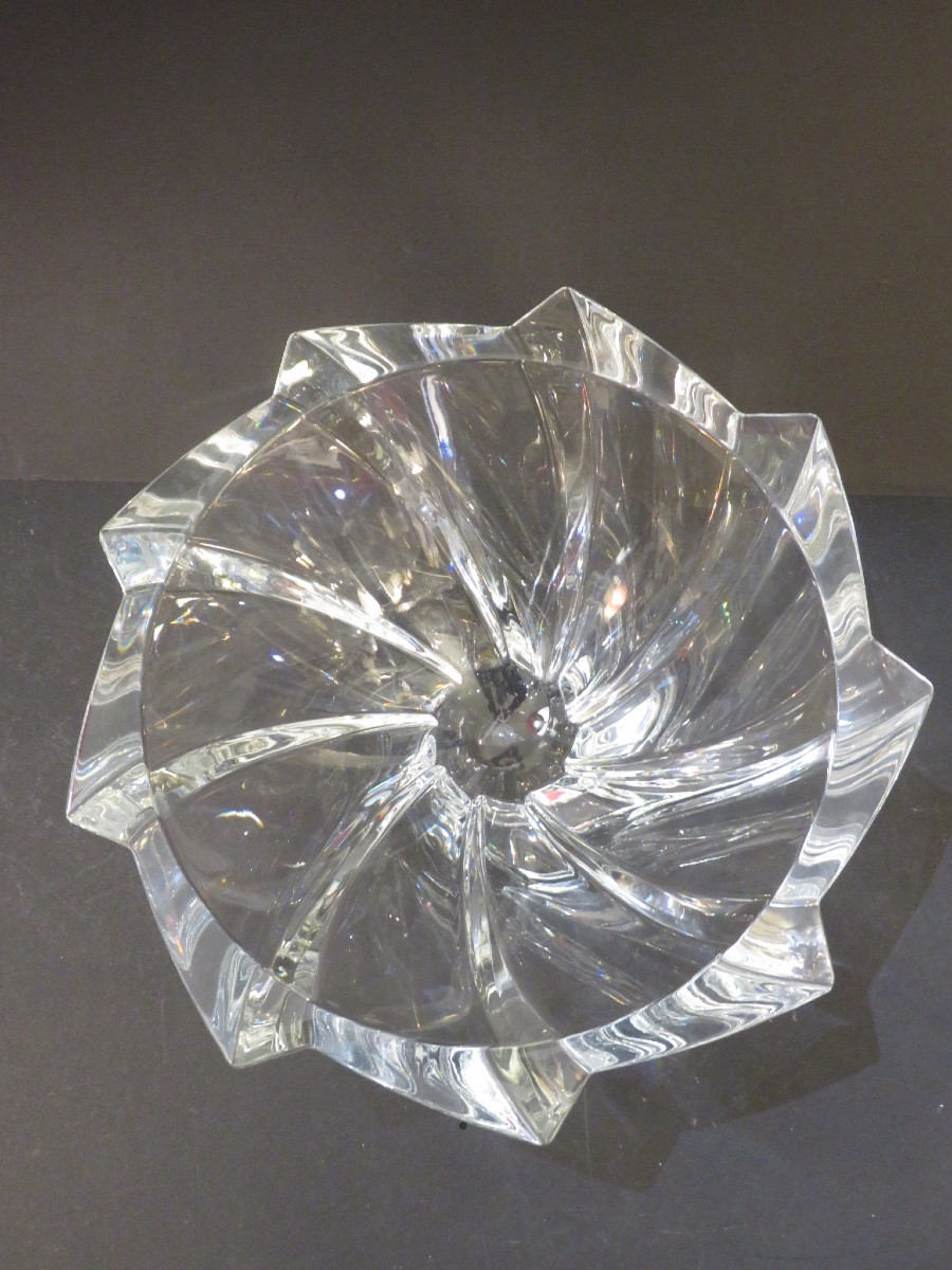 Baccarat Crystal Cup, "objectif" Model, 25 Cm Diameter With Its Box And Booklet -photo-3