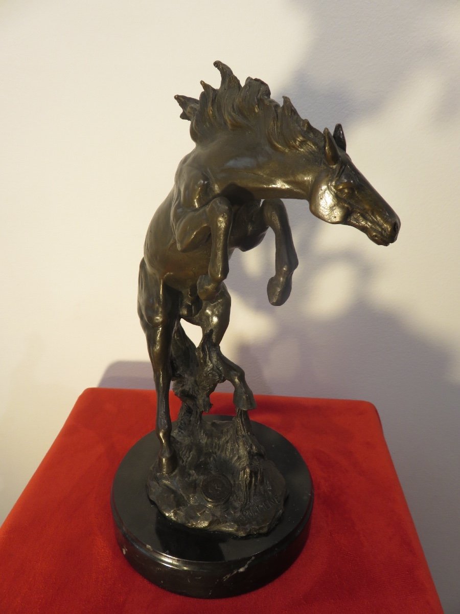 J. P. MENE  bronze animalier :cheval cabré -photo-2