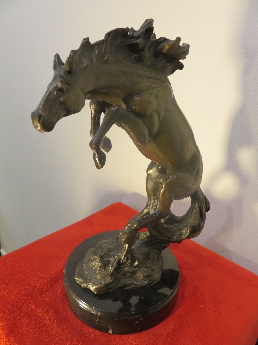 J. P. MENE  bronze animalier :cheval cabré -photo-1