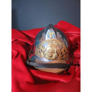 Casque de Sapeur Pompier de Pont- de- Beauvoisin  années 40/50