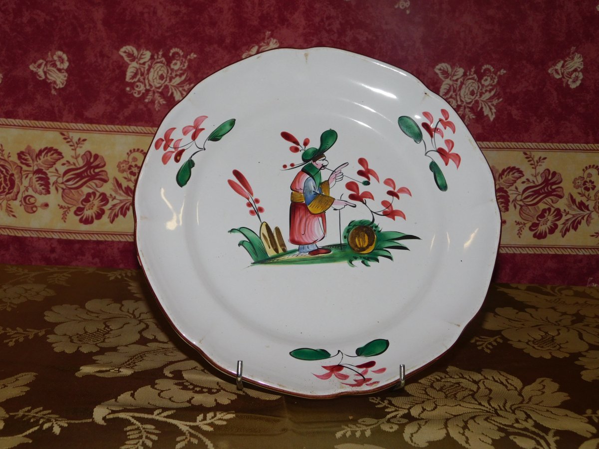 Chinese Decor Faience Plates-photo-2