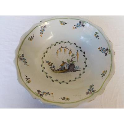 Large Hollow Dish Faience