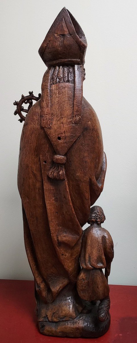 Saint Grégoire, Bois Sculpté, 16ème -photo-1