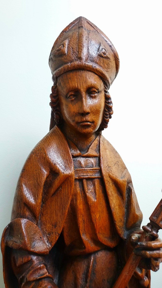 Saint Grégoire, Bois Sculpté, 16ème -photo-5