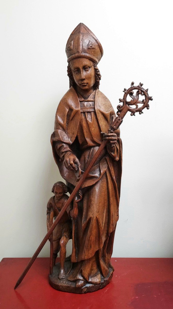 Saint Grégoire, Bois Sculpté, 16ème 