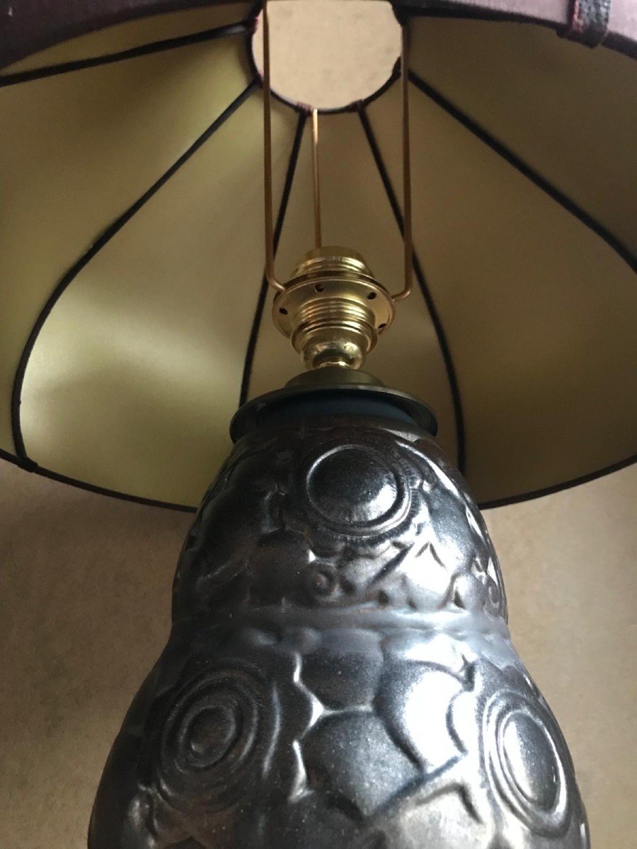 Pair Of Art-deco Ceramic Lamps-photo-2