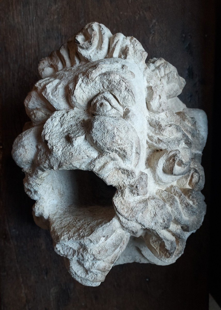 Lion's Head, Fountain, Limestone 16th Century -photo-4